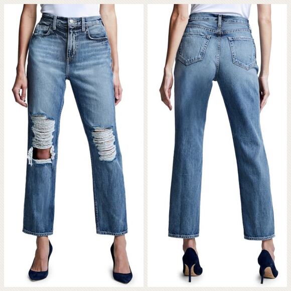 L’AGENCE Ezra Ultra High Rise Stovepipe Jeans in Newberry Blue Size 29 - Picture 11 of 11